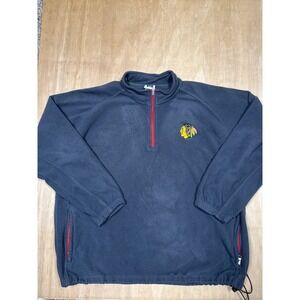 Chicago‎ Blackhawks Fleece Pullover Jacket Men's Size Large Quarter Zip